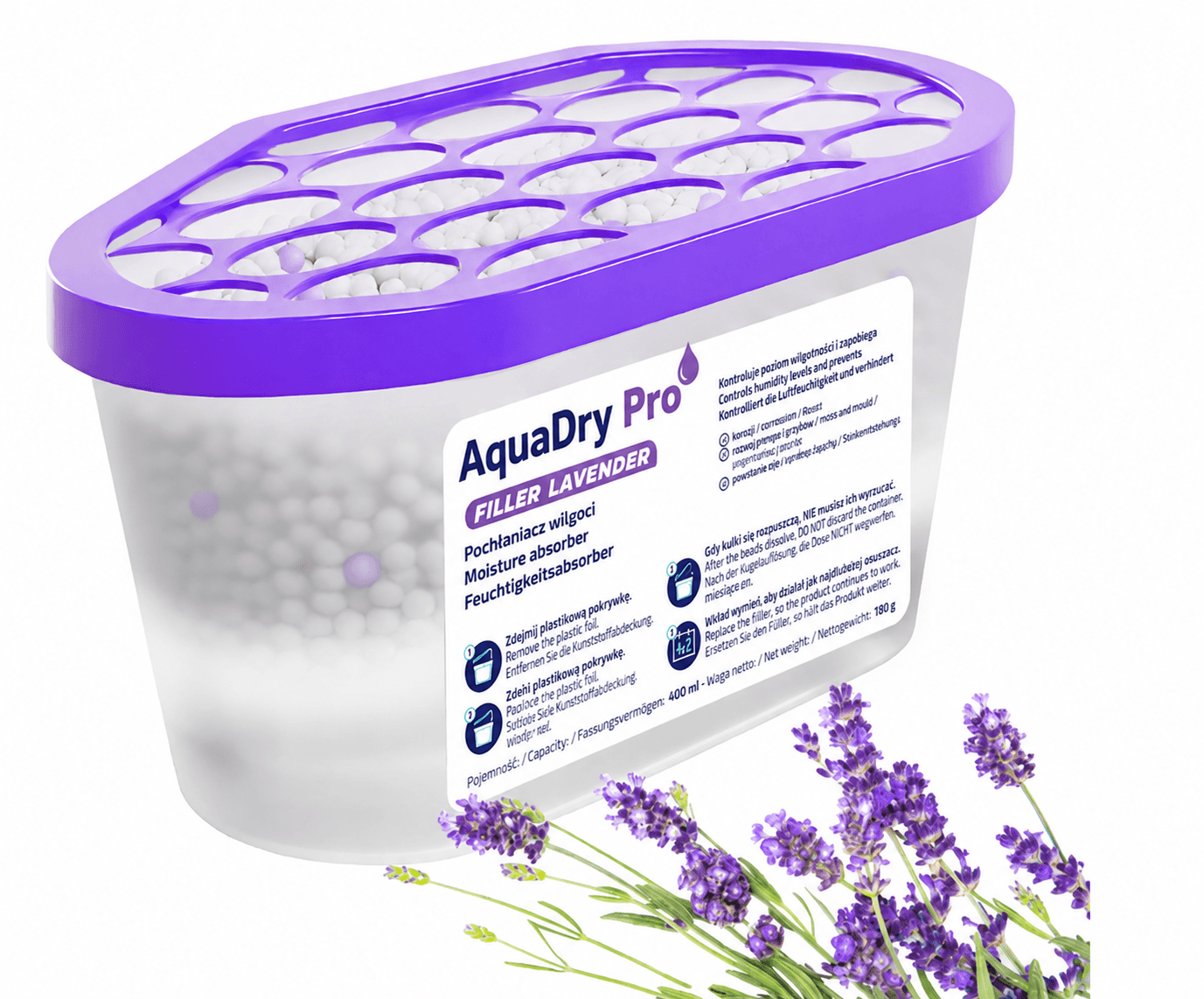 AquaDry Pro™ – mocne działanie przeciw wilgoci + świeży zapach