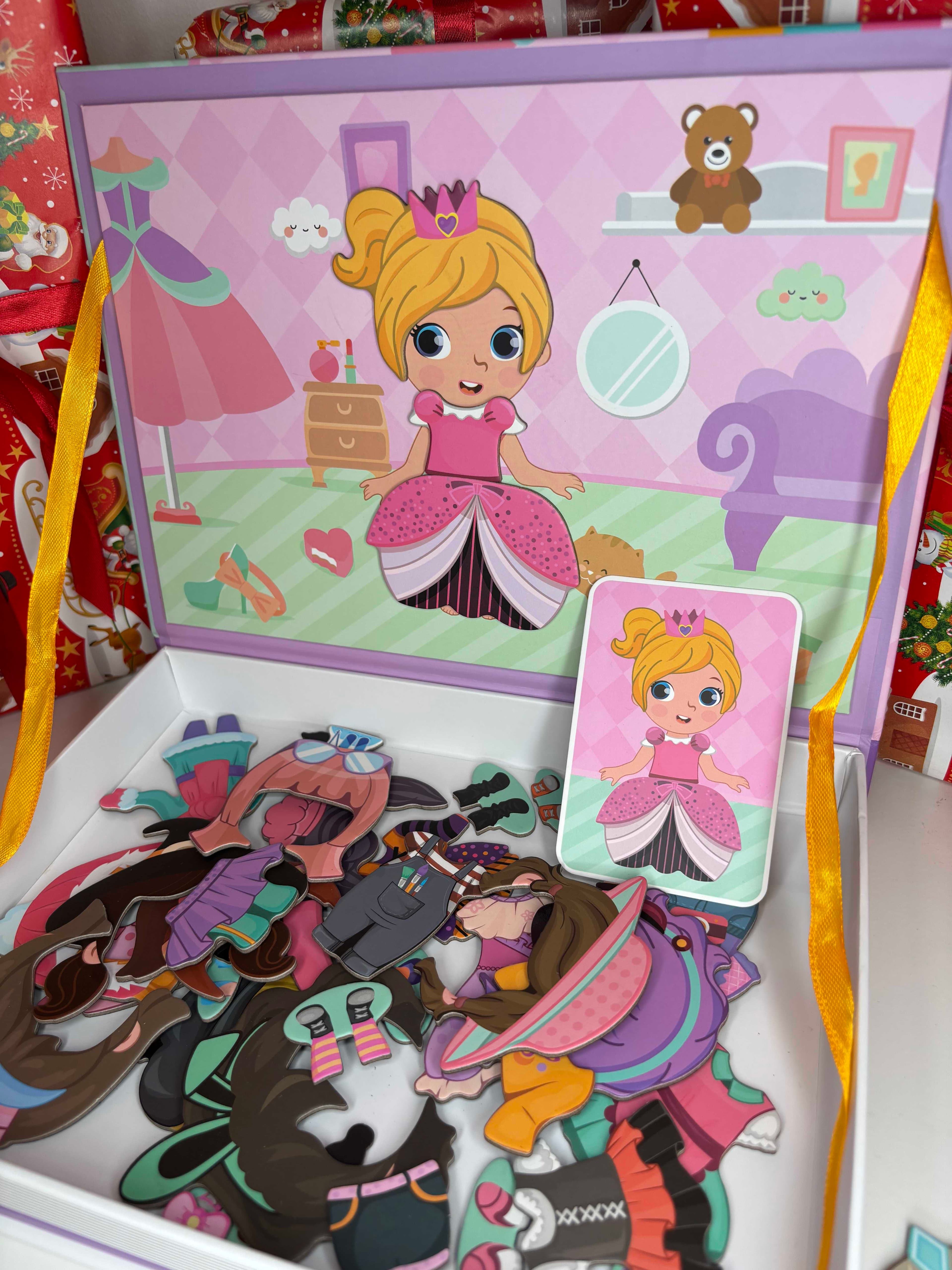 🎅✨ Magnetic, Colorful Puzzle - idealna dla dziewczynek 🎁🎄