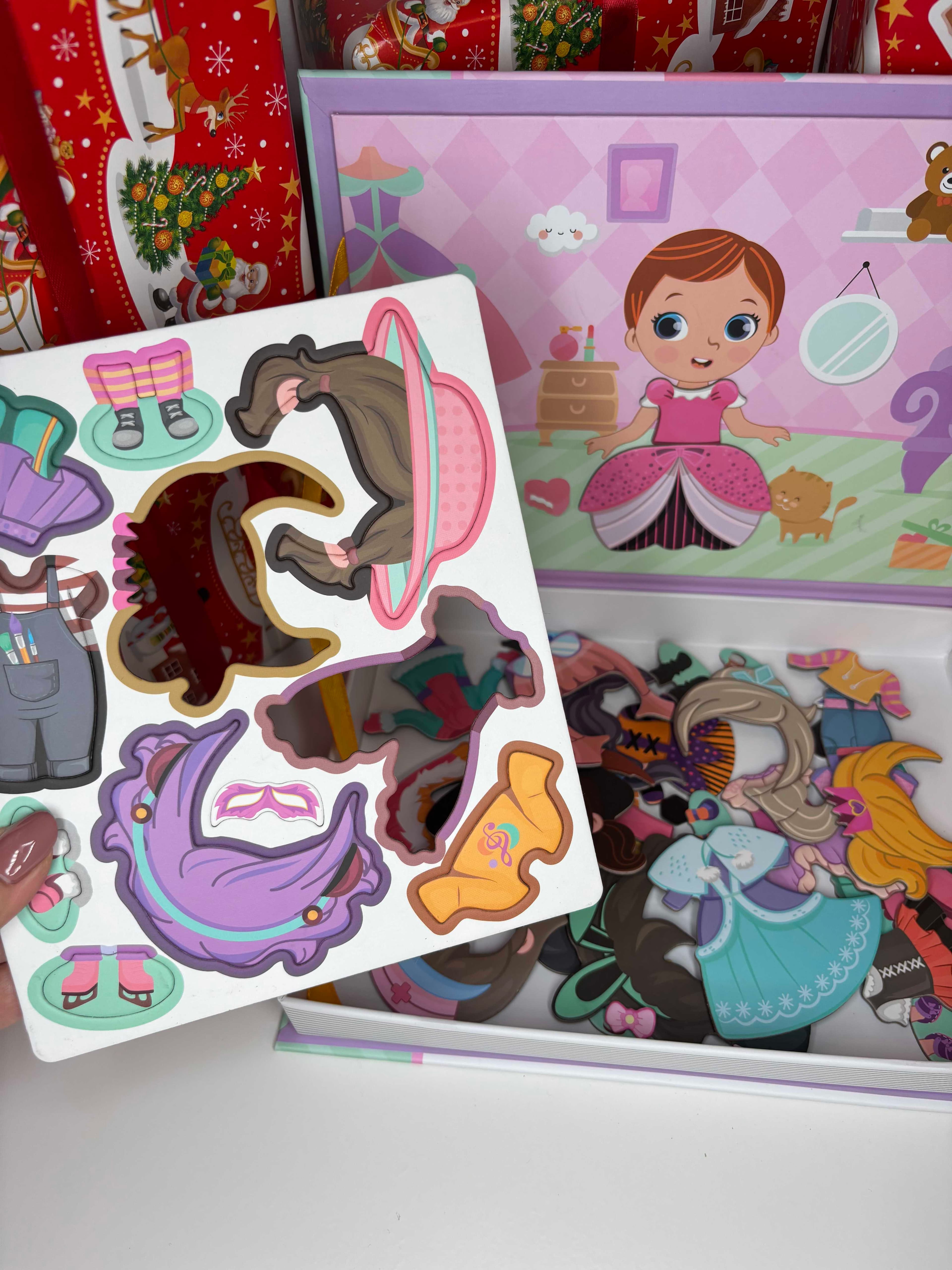 🎅✨ Magnetic, Colorful Puzzle - idealna dla dziewczynek 🎁🎄