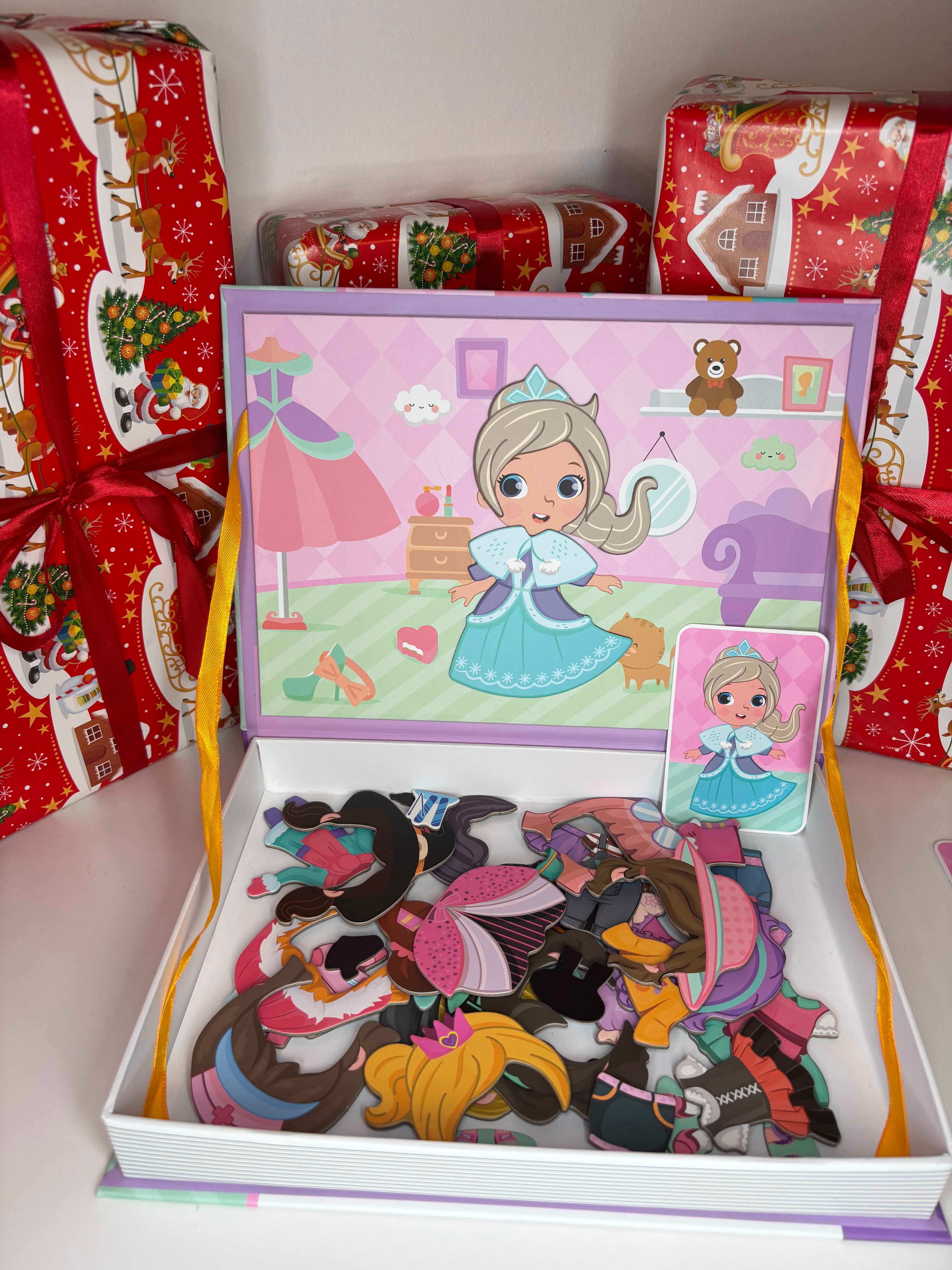 🎅✨ Magnetic, Colorful Puzzle - idealna dla dziewczynek 🎁🎄
